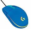 G203, Logitech Corded Gaming Mouse, RGB lighting, 200 – 8,000 dpi, 6 buttons, 2.1 m, BLUE - USB 1Y ( 910-005798 )