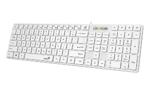 SlimStar 126, White Genius, Slim Keyboard, Hairline Finish , Ultra-Slim Keycap