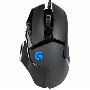 G502, Logitech High Performance Gaming Mouse, 100–25,600 DPI, 11 Buttons, RGB, 2.1m USB, 1Y, (910-005470)