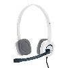 H150, Logitech Corded Stereo Headset - Cloud White - Dual Plug  L981-000350