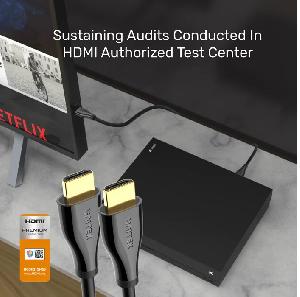 C1048GB,UNITEK 2 M, Premium Certified HDMI2.0 Male to Male Cable, Black Color