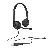 H340 , Logitech computer headset, with noise-canceling mic BLACK USB 1.8 m 1Y (981-000475)